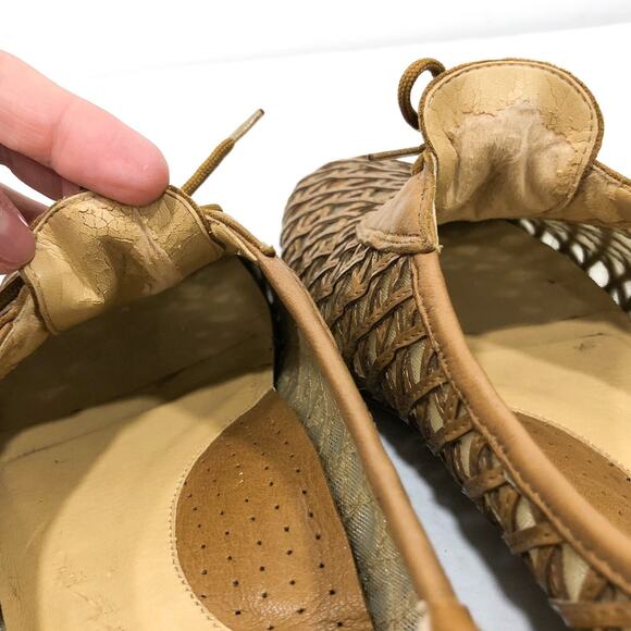 Taylor Swift Sesto Meucci Ban Lattice Leather Woven Lace Up Oxford Flats - Picture 11 of 13